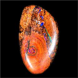 27.78ct RARE Flickering Colorful Perfect RARE Solid Boulder Opal (GEM-8886)