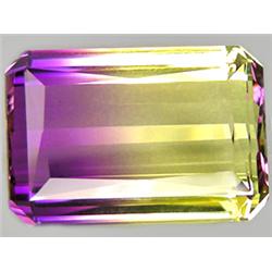 27.50ct RARE  Screaming  Oct RAREagon Bi Color Ametrine FLAWLESS (GEM-8981)