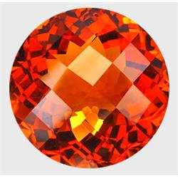 30.30ct RARE Glorious Round Honey Reddish Orange Citrine FLAWLESS (GEM-8987)