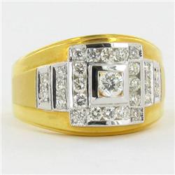 .8ct VVS Diamond Mens New 22k Gold Ring (JEW-1127)