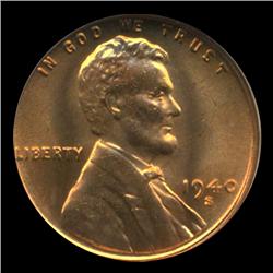 1940S US Lincoln Cent Coin NGC MS66 Red (COI-4199)