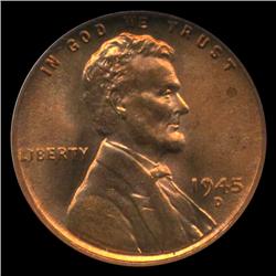 1945D US Lincoln Cent Coin NGC MS66 Red (COI-4210)