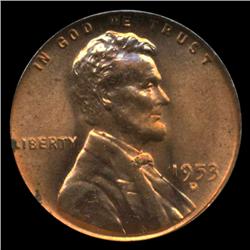 1953D Lincoln Cent Coin GEM Graded MS68 RED (COI-4231)