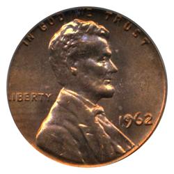 1962 US Lincoln Cent Coin Graded MS67 Red (COI-4253)