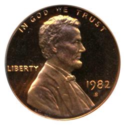 1982S PROOF Lincoln Cent Coin Graded PR70 DCAM Red (COI-4283)