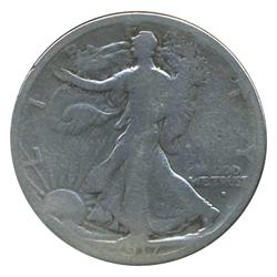 1917S Walking Liberty Half Obverse MM Circulated (COI-4354)