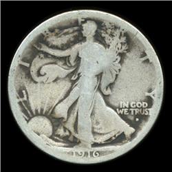 1916D Walking Liberty Half Obverse MM Circulated (COI-4358)
