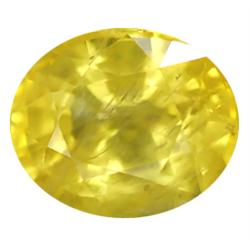 2.25Ct Oval Top Canary Yellow Thailand Sapphire VS (GEM-8577)