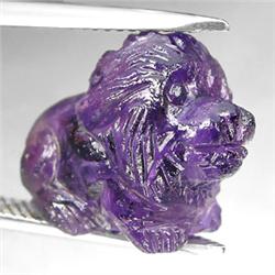13.91ct Lion Hand Carved Purple Amethyst (GEM-8840)