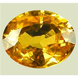 0.81ct  Clean Yellow Orange Natural Sapphire Oval VS (GEM-9037)