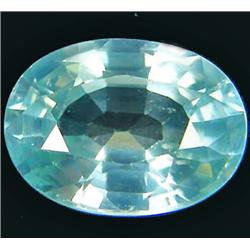 1.92ct Oval Clean Blue Sea Zircon Cambodia VVS (GEM-9045)