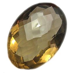 185ct  Oval Checkerboard Huge Smoky Quartz  Gemstone (GEM-9235)