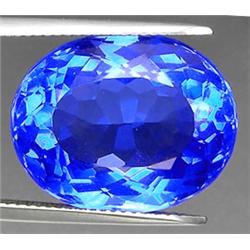 18.76ct Oval Portuguese Cut Top AAA Mystic Blue Quartz VVS (GEM-9297)
