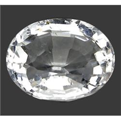 9.97ct Oval Top AAA White Silver Quartz  VVS (GEM-9299)