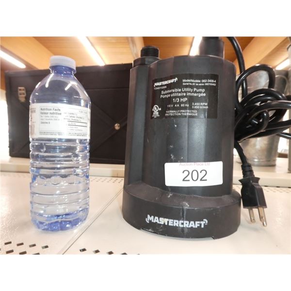 Mastercraft submersible utility pump 1/3 hp