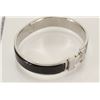 Image 2 : Hermes Black Metal Clic Clac Bangle Bracelet PHW