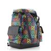 Image 1 : Gucci Black Multicolor Double Pocket Belt Backpack Psychedelic Print GG Coated C