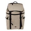 Image 1 : Salvatore Ferragamo Neutral Black Canvas Leather Gancini Large Backpack