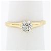 Image 1 : Antique Victorian 14k Gold 0.50 ctw Old Mine Cut Diamond Six-Prong Solitaire Rin