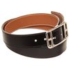 Image 2 : Hermes Black Brown Leather Cape Cod Reva Belt