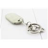 Image 3 : Louis Vuitton Silver-tone Metal White Multicolor Canvas Military Keyholder