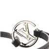 Image 3 : Louis Vuitton Black Leather Metal LV Round Bracelet