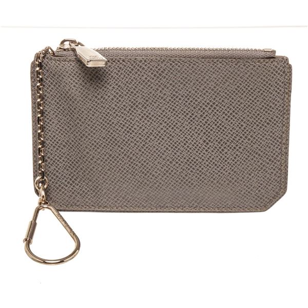 Louis Vuitton Grey Leather Pochette Cles Wallet