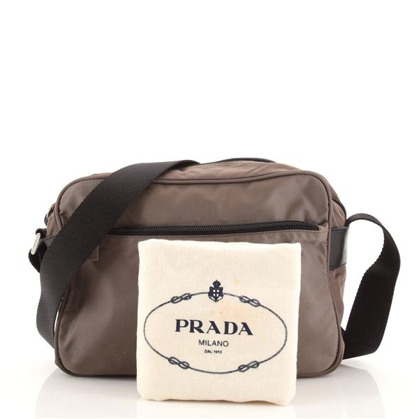 Prada Front Pocket Messenger Bag Tessuto Small