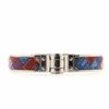 Image 1 : Hermes Silver Multicolor Enamel Print Hinged Thin Bracelet