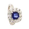 Image 4 : 1.62 ctw Sapphire and Diamond Ring - 14KT White Gold