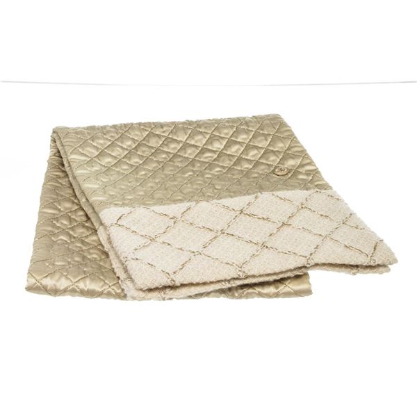 Chanel Gold Quilted Shawl