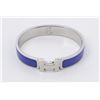 Image 1 : Hermes Blue Metal Clic Clac Bangle Bracelet