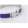 Image 3 : Hermes Blue Metal Clic Clac Bangle Bracelet