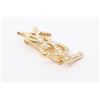 Image 3 : Yves Saint Laurent Vintage Gold-tone YSL Logo Rhinestone Pin Brooch