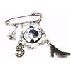 Image 1 : Chanel Dark Silver-tone Mademoiselle Safety Pin