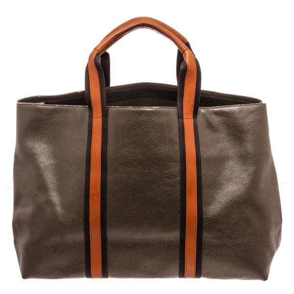 Bottega Veneta Brown Red Leather Tote Bag