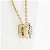 Image 3 : New 14k Yellow Gold 0.65 ctw Bezel Set Round Diamond Solitaire Pendant Necklace
