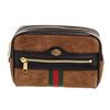 Image 1 : Gucci Brown Suede Ophidia Web Small Waist Bag