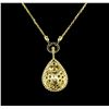 Image 1 : 2.30 ctw Diamond Necklace - 14KT Yellow Gold