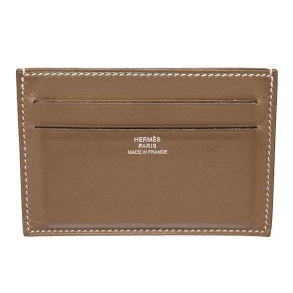 Hermes Brown Leather Citizen Cardholder Wallet