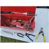 Image 3 : Large Red Metal Toolbox with Assorted Hand Tools