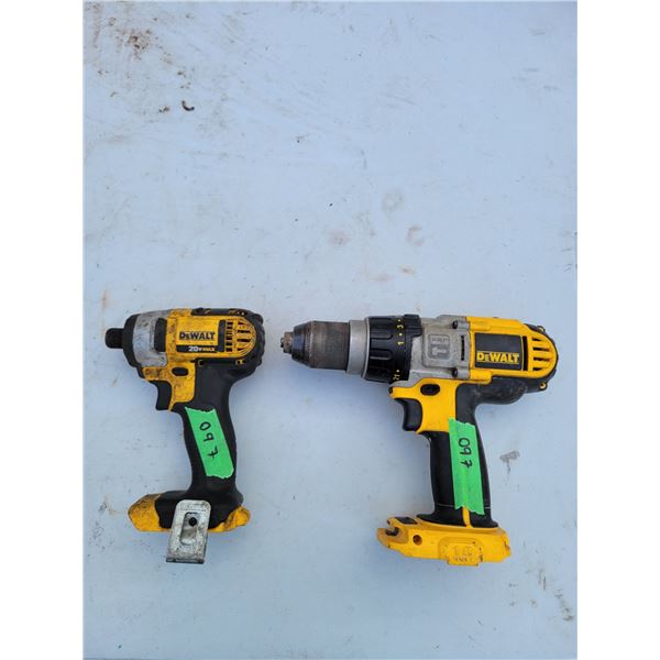 DeWALT 1/4" Cordless Impact Driver - XRP 1/2" Cordless Drill/Driver/Hammerdrill