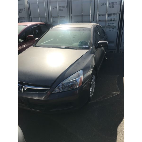 *TOW* 2007 HONDA ACCORD SE, 4 DR SEDAN, GREY,  VIN# 1HGCM55767A809853