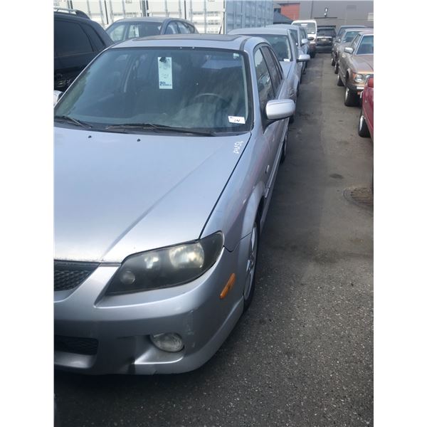 *TOW* 2003 MAZDA PROTEGE 5, 4 DR SEDAN, GREY, VIN# JM1BJ245531218957