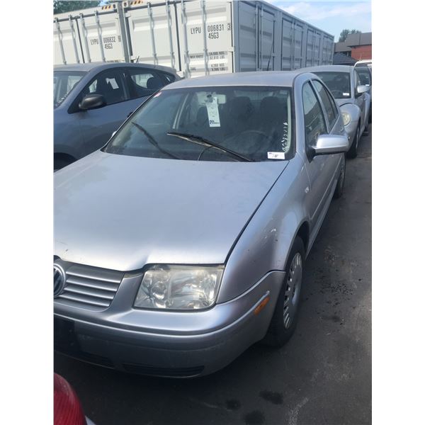 *TOW* 2001 VOLKSWAGEN JETTA, 4 DR SEDAN, GREY, VIN# 3VWSB29M61M202745