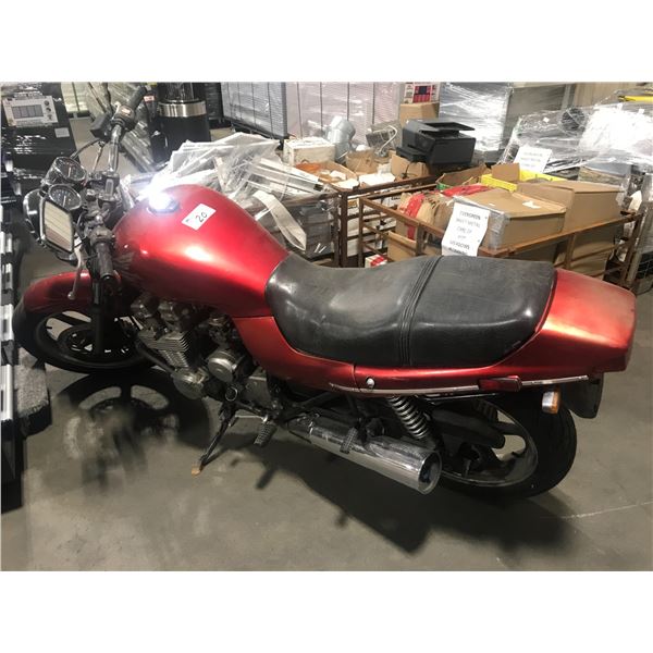 *TOW* 1991 HONDA NIGHTHAWK MOTORCYCLE, RED, VIN# JH2RC3829MM000185