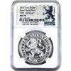 Image 1 : 2017 Royal Dutch Mint Lion Dollar 1oz .999 Fine Silver NGC MS70. (Tax Exempt)