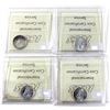 Image 2 : 10-cent 1960, 1961, 1962, & 1963 ICCS Certified MS65, Cameo. 4pcs.