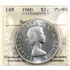 Image 1 : Silver $1 1960 ICCS Certified PL65, Heavy Cameo