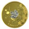 Image 1 : 2017 $50 Whispering Maple Leaves Fine Silver w/ Selective Gold-Plating. Mintage of 3500! (Tax Exempt